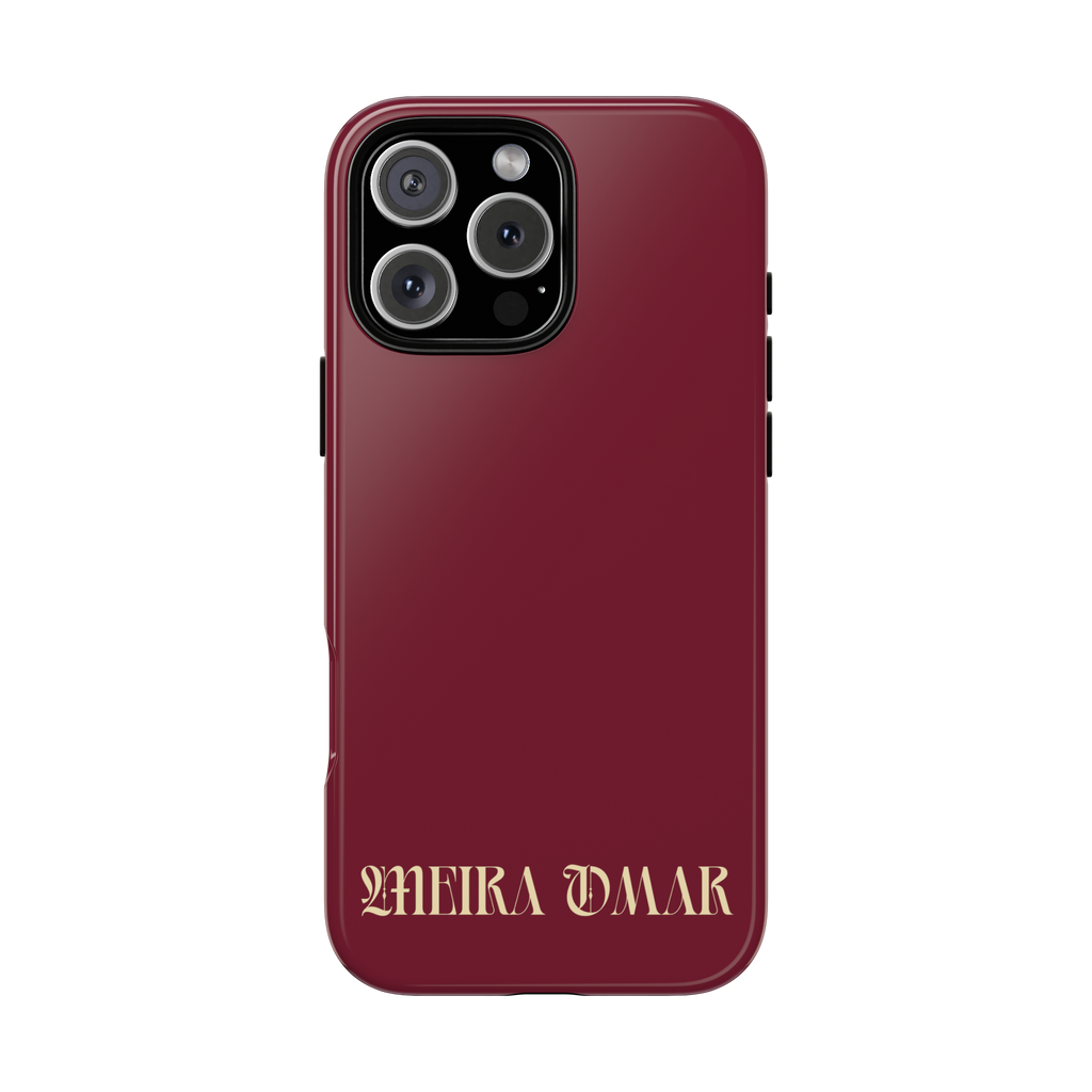 Phone Case | Burgundy | Chamapagne Print